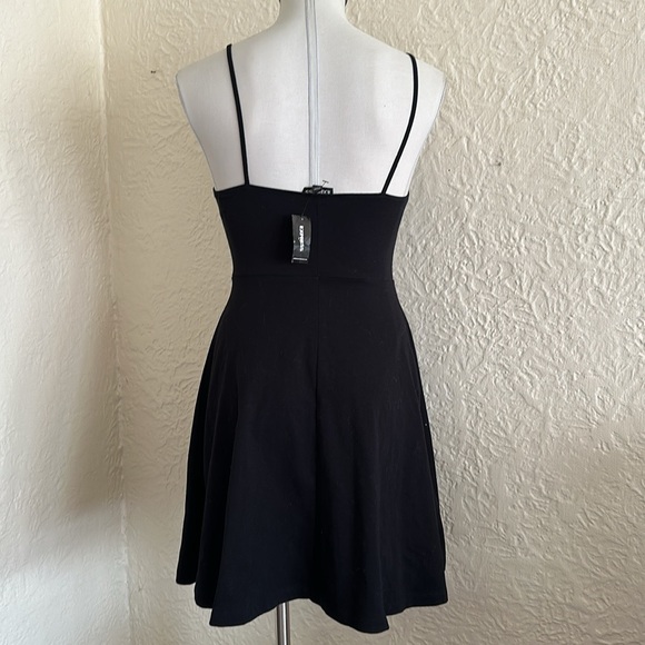 Express Black Strappy Skater Dress NWT Small - Picture 6 of 9